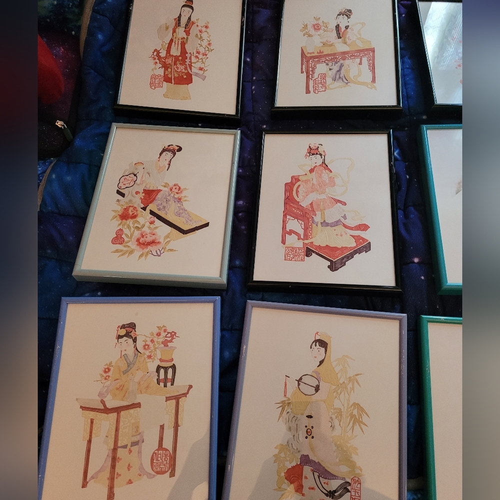 Decuplet chinese paintings